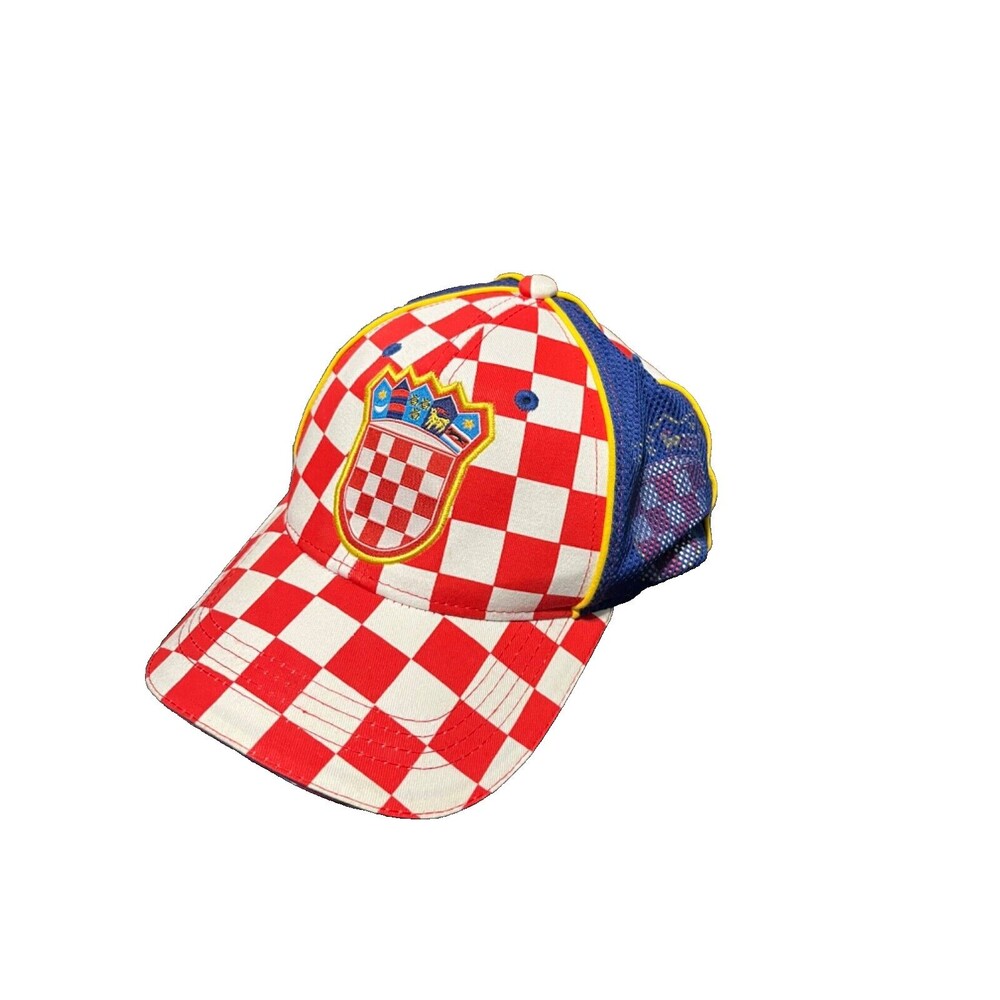 Vintage Croatia Cap Plaid Soccer Hrvtska